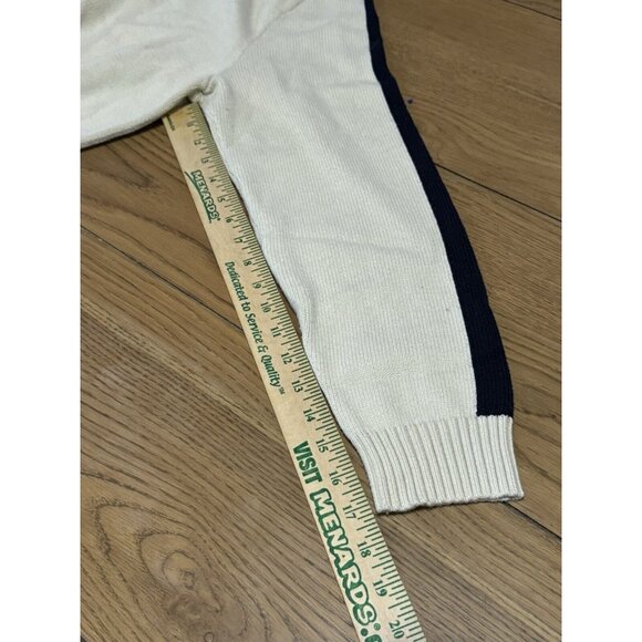 Vtg Polo Ralph Lauren Sweater Mens Size XL 1/4 Zip 100% Cotton Leather Pull - Picture 10 of 14